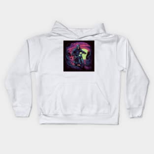 Epic Grim Reaper Motorcycle Kids Hoodie